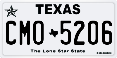 TX license plate CMO5206