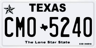 TX license plate CMO5240
