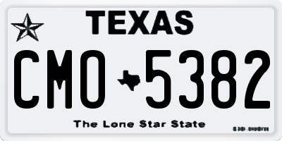 TX license plate CMO5382