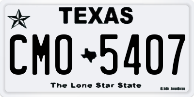 TX license plate CMO5407