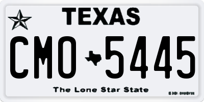 TX license plate CMO5445