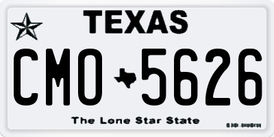 TX license plate CMO5626