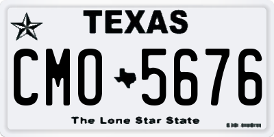 TX license plate CMO5676