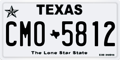 TX license plate CMO5812