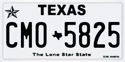 TX license plate CMO5825