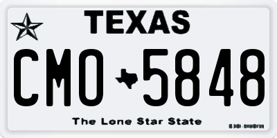 TX license plate CMO5848