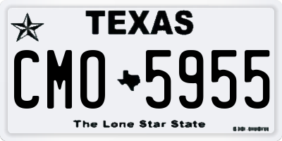 TX license plate CMO5955