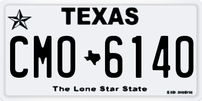 TX license plate CMO6140