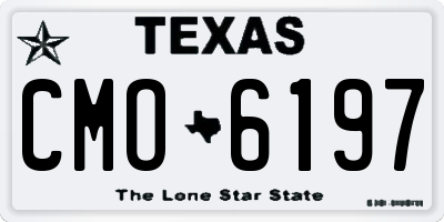 TX license plate CMO6197