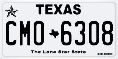 TX license plate CMO6308