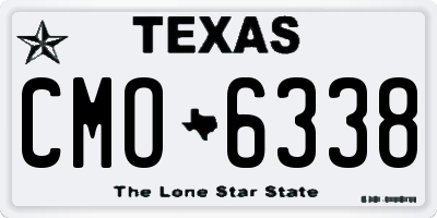 TX license plate CMO6338