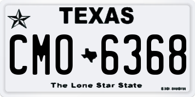 TX license plate CMO6368