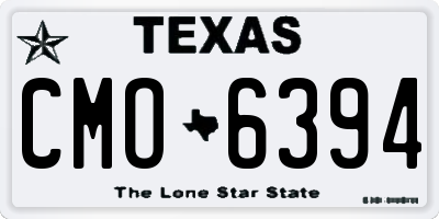 TX license plate CMO6394