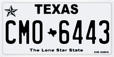 TX license plate CMO6443