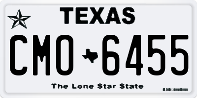 TX license plate CMO6455