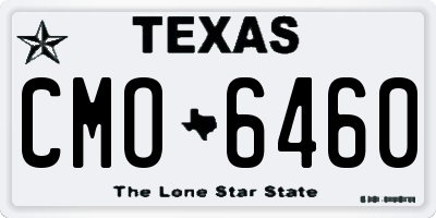 TX license plate CMO6460