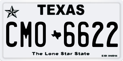 TX license plate CMO6622