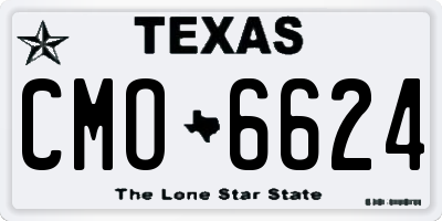TX license plate CMO6624