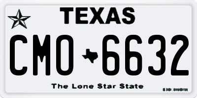 TX license plate CMO6632