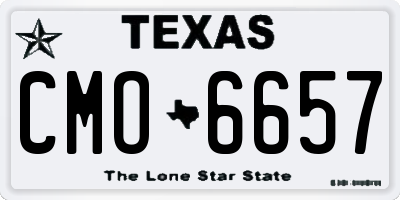 TX license plate CMO6657