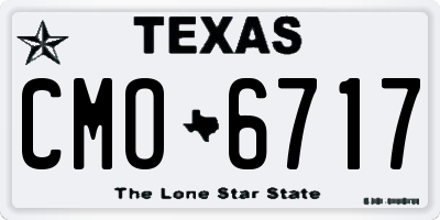 TX license plate CMO6717