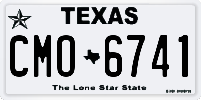 TX license plate CMO6741