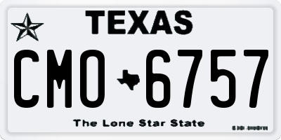 TX license plate CMO6757