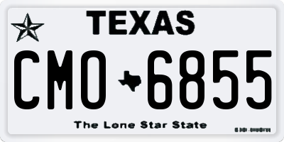TX license plate CMO6855