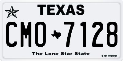 TX license plate CMO7128
