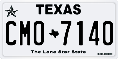 TX license plate CMO7140