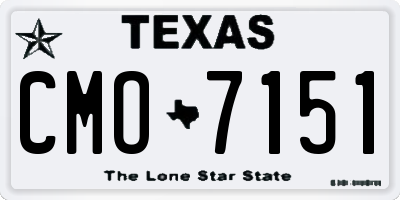 TX license plate CMO7151