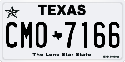 TX license plate CMO7166