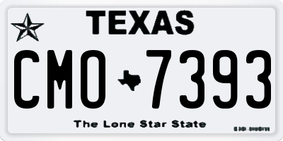 TX license plate CMO7393