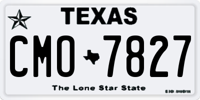 TX license plate CMO7827