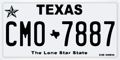 TX license plate CMO7887
