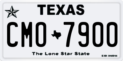 TX license plate CMO7900
