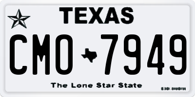 TX license plate CMO7949