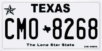 TX license plate CMO8268