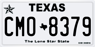 TX license plate CMO8379
