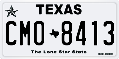 TX license plate CMO8413
