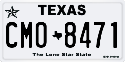 TX license plate CMO8471