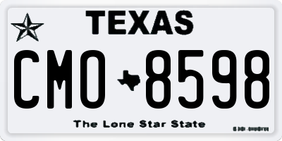TX license plate CMO8598