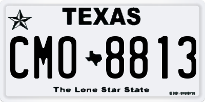 TX license plate CMO8813