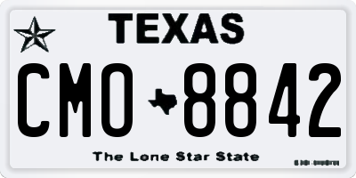 TX license plate CMO8842