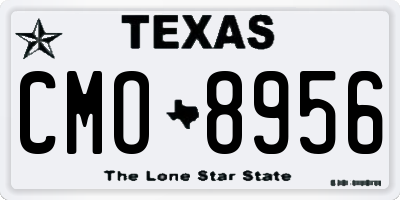 TX license plate CMO8956