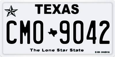 TX license plate CMO9042