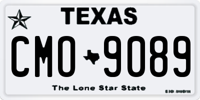 TX license plate CMO9089