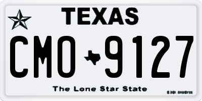 TX license plate CMO9127