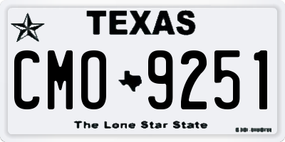 TX license plate CMO9251
