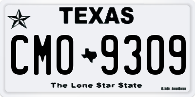 TX license plate CMO9309